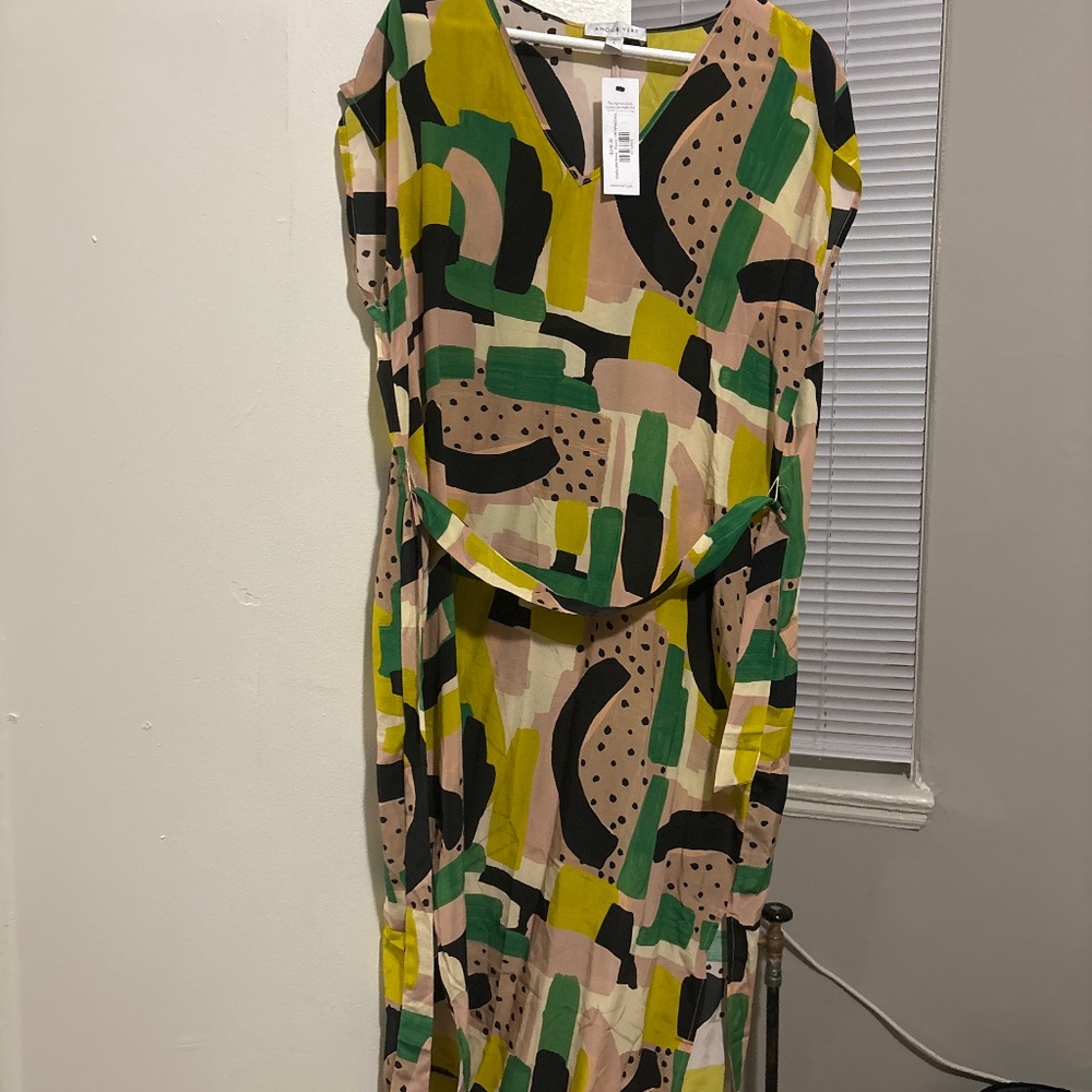 Amour Vert silk print dress